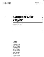 Sony CDP-CE350Z - Owners Manual